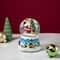 5.5" Santa Claus with Christmas Tree & Reindeer Swirling Snow Globe